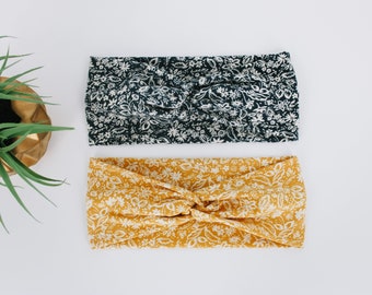 Diadema floral retorcida / Diadema anudada / Diadema para mujer / Diadema de enfermera / Regalo para mujer / Diademas para mujer