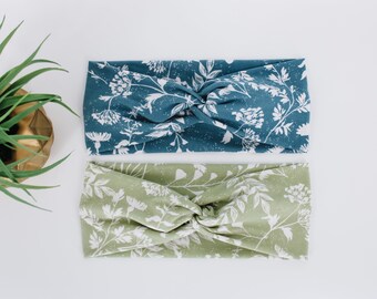 Diademas florales con nudo / Diademas turbante / Diadema anudada / Regalo para mujer / Pañuelo para la cabeza / Diadema para mujer / Diadema de enfermera