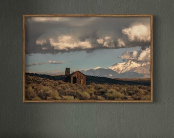 Eastern Sierras Print: Abandoned House, Mono Lake, California Photography