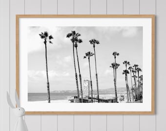San Clemente Lifeguard Clocktower, Vintage Coastal California Wall Art