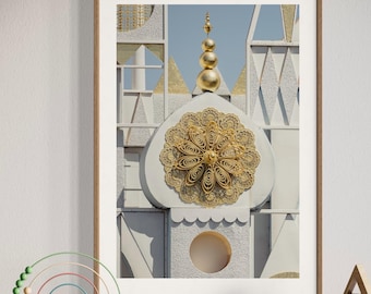Small World Disneyland Print – Mary Blair Façade Photo, Nursery Art