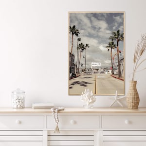 The Fun Zone Newport Beach Photo – Vintage Coastal Ferris Wheel Wall Art, Pastel Beach Cottage Print, California Fine Art Photography