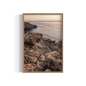 Sunset Cliffs San Diego California Photo print, Point Loma Wall Art, Southern California travel photography, surf cottage home decor