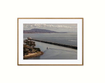 Dana Point Harbor Aerial View Photograph: Coastal Wall Art, Home Decor, Boat Scene, Nautical art, California Coast (Print Only or Framed)