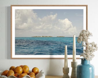 Bahamas Ocean Print: Tropical Island Photography, Beach House Decor