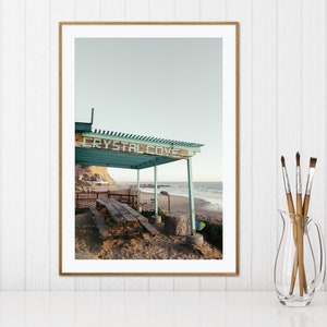 Crystal Cove Photo Newport Beach CA, Vintage Coastal Fine Art Print – Beach Cottage Wall Decor, Pastel Seaside Photography