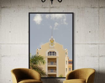 British Colonial Hotel Print: Nassau Bahamas Pastel Tropical Wall Art