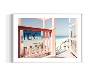 Bahamas Beach Bar Photo: Nipper's Sign, Coastal Tropical Decor