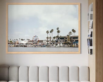 Balboa Fun Zone Print: Vintage Newport Beach Photo, Coastal Wall Art