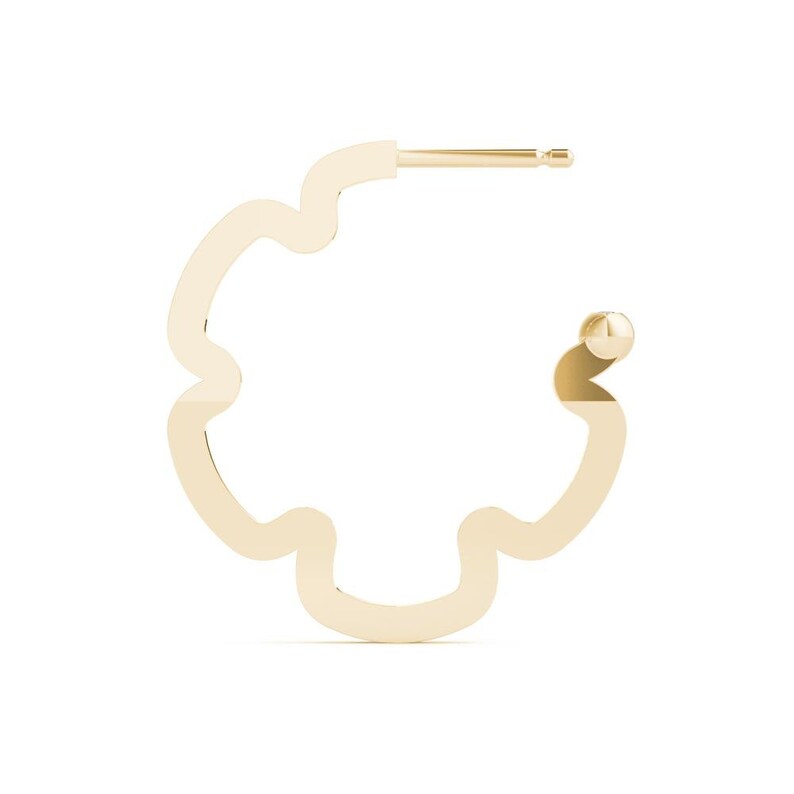 Classic Daisy Hoop Earrings Open Daisy Earrings Hollow Daisy Earring