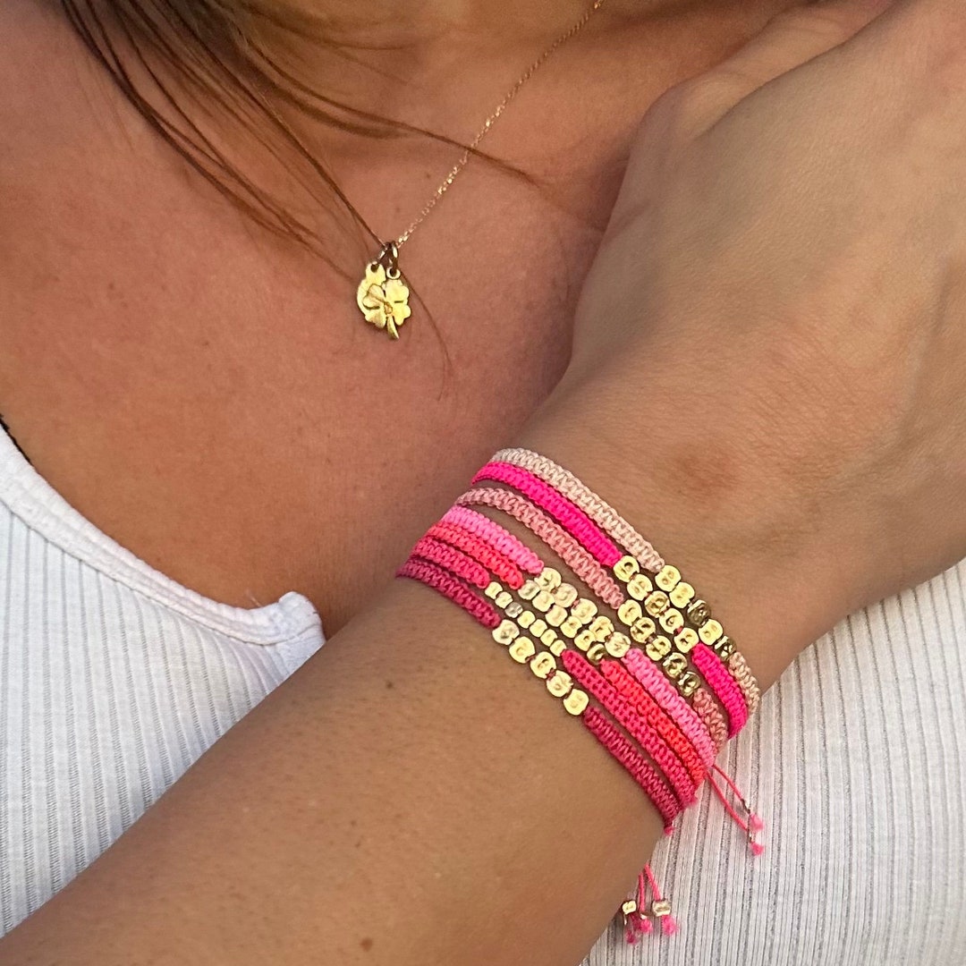 Bracelet Tressé Macramé Multicolore – Style Matisse – Original Et Coloré – Fait Main
