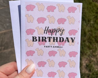 Happy Birthday Party Animal Trendy Greeting Card