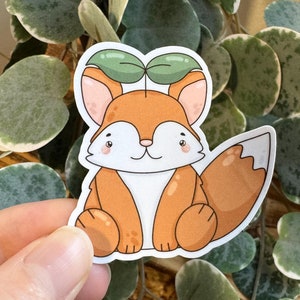 Adesivo kawaii carino volpe per laptop