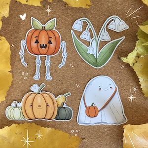 Halloween Sticker Geist Laptop Sticker Kürbis handmade Bullet Journal Sticker Laptop Geschenk Sticker Halloween