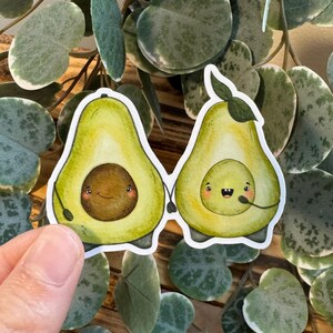 Kawaii Sticker Avocado Aquarell cute Laptop Aufkleber