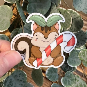 Weihnachten Kawaii Sticker Streifenhörnchen Laptop Aufkleber