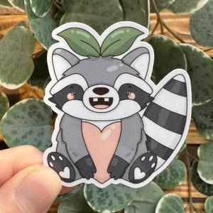 Kawaii Sticker Waschbär cute Laptop Aufkleber