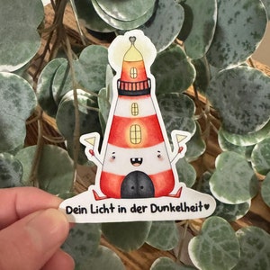 Kawaii Sticker Leuchtturm Affirmation cute Laptop Aufkleber