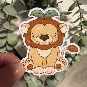Kawaii sticker leeuw schattige laptopsticker