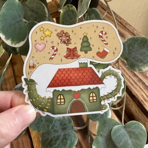 Kawaii Sticker Teekanne Weihnachten cute Laptop Aufkleber