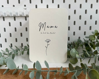 Moederdagkaart, minimalistisch cadeau, beste cadeau-idee voor moeders
