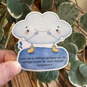 Kawaii Sticker Wolke Affirmation cute Laptop Aufkleber