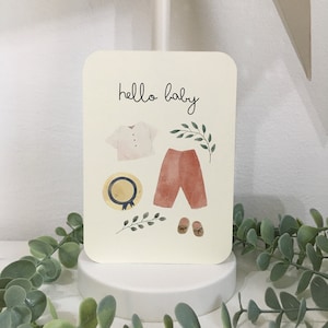 Biglietto per la nascita di un bambino, biglietto d'amore minimalista con cuore, regalo di congratulazioni, idea regalo