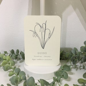 Tarjeta personalizable flor de nacimiento minimalista enero tarjeta de amor cumpleaños para tu idea de regalo mejor amigo