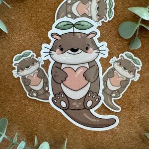Kawaii Sticker Otter cute Laptop Aufkleber
