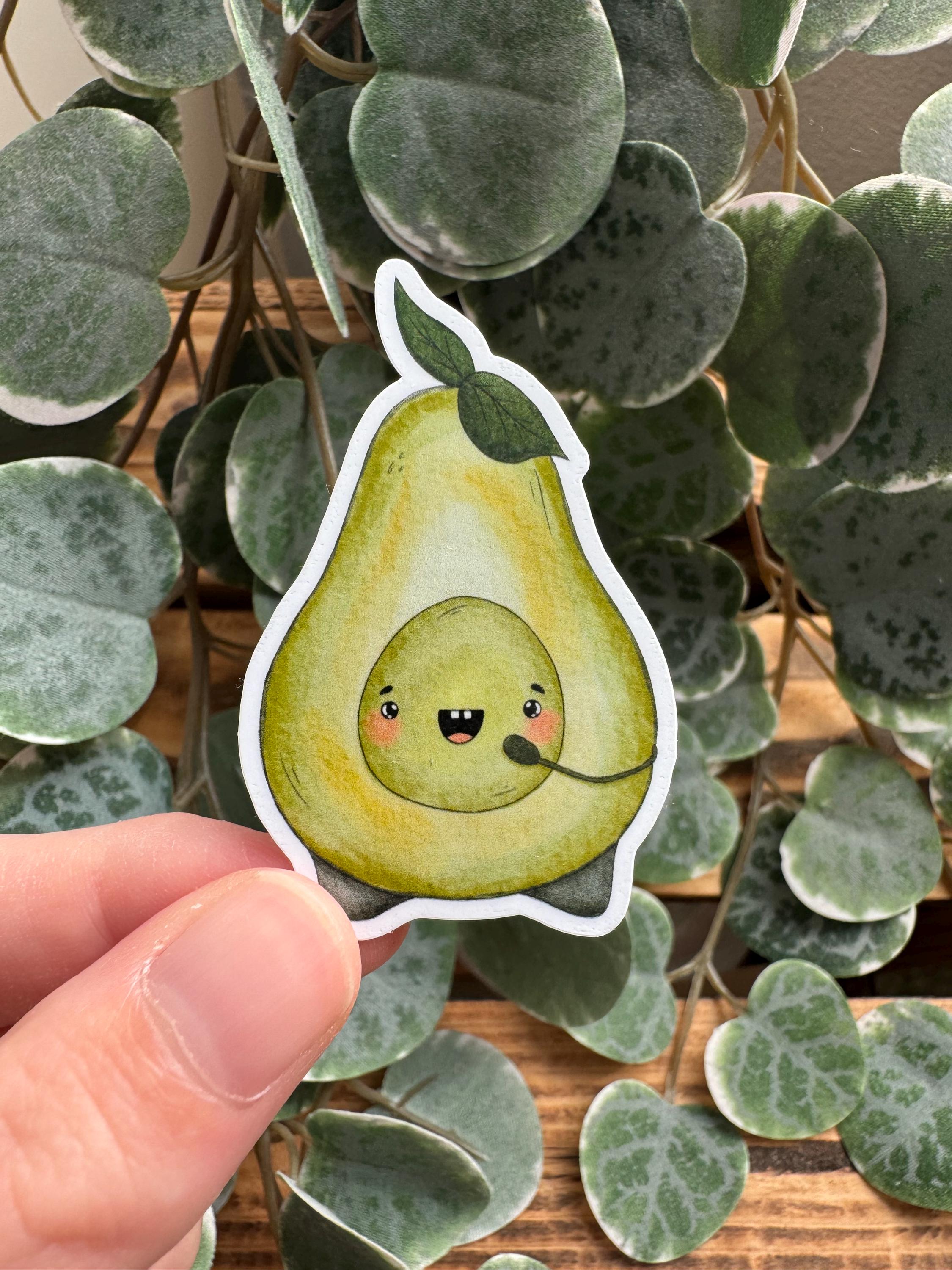 Kawaii Sticker Avocado Cute Laptop Sticker - Etsy