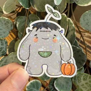 Halloween Glitzer Kawaii Sticker Frankenbert cute Laptop Aufkleber