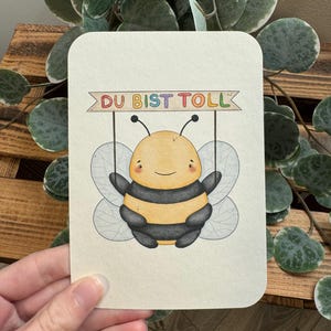 Karte Geschenk du bist toll Affirmation minimalistisch Danke Karte Geschenk beste Freundin Geschenkidee