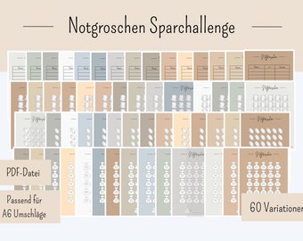 Kleingeld Sparchallenge Notgroschen sparen Budgeting Finanzen Umschlagmethode Budget Binder