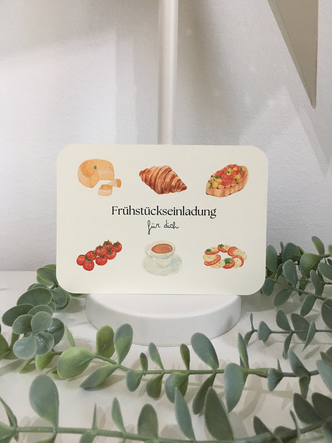 Minimalist Card, Breakfast Invitation, Love Card for You, Gift Idea ...