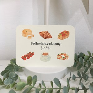 Tarjeta de invitación de desayuno minimalista tarjeta de amor para usted idea de regalo desayuno brunch mejor amigo