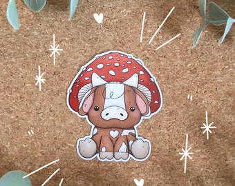 Cottagecore Cow Stickers | Bullet Journal Stickers, kawaii Stickers, Animal Stickers