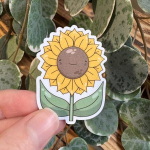 Autocollant Kawaii pour ordinateur portable tournesol
