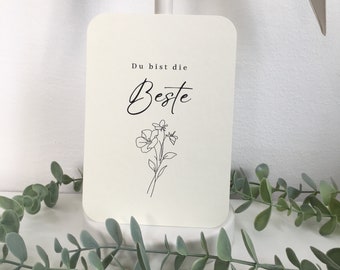 Moederdagkaart, minimalistisch cadeau, beste cadeau voor moeder, cadeau voor moeder, cadeau voor beste vriendin