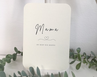 Moederdagkaart, minimalistisch cadeau, beste cadeau-idee voor moeders