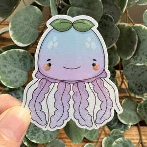 Kawaii Sticker Qualle cute Laptop Aufkleber