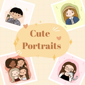 Paar Portrait Personalisiert Familie Portrait Kawaii Geschenk Partner Avatar Zeichnung Paar Kawaii Avatar Benutzerdefiniert