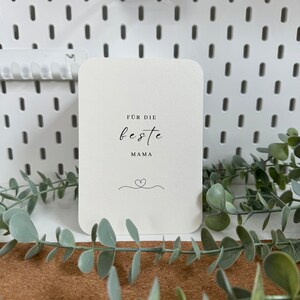 Karte minimalistisch Muttertag Herz Liebe Karte Geschenk Geschenkidee beste Mama