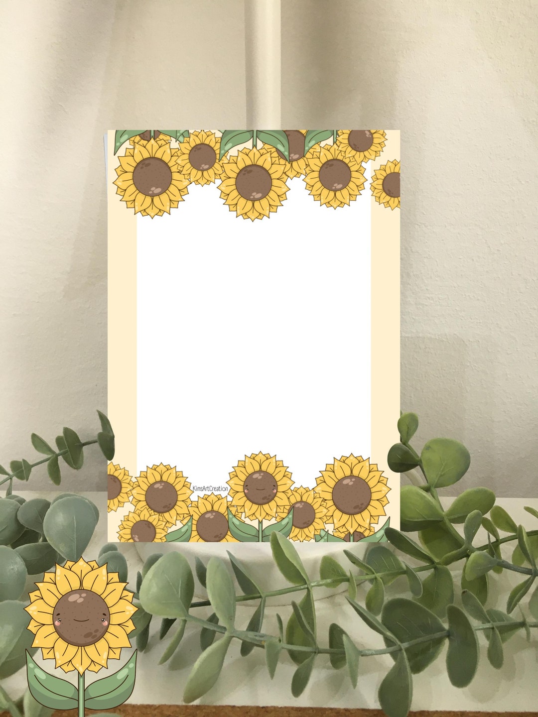 Sunflower Notepad, Kawaii Notes - Etsy