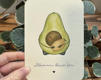 Minimalist birth announcement card, congratulations, baby shower, pregnancy postcard, birth announcement card