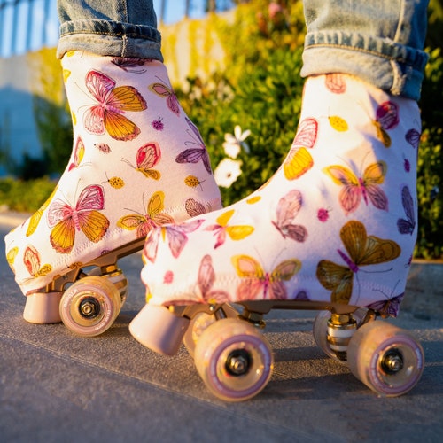 Roller Skate Boot Covers Pretty Blossom Etsy