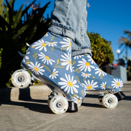 Roller Skate Boot Covers Pretty Blossom Etsy