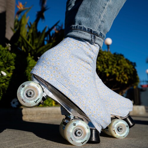 Blue Glitter Roller Skate Boot Covers Etsy