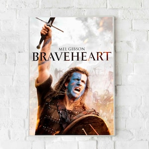 Poster su tela di BRAVEHEART - locandina del film - Dipinta a mano - illustratrice - originale - artistica - stampa di qualità - arte