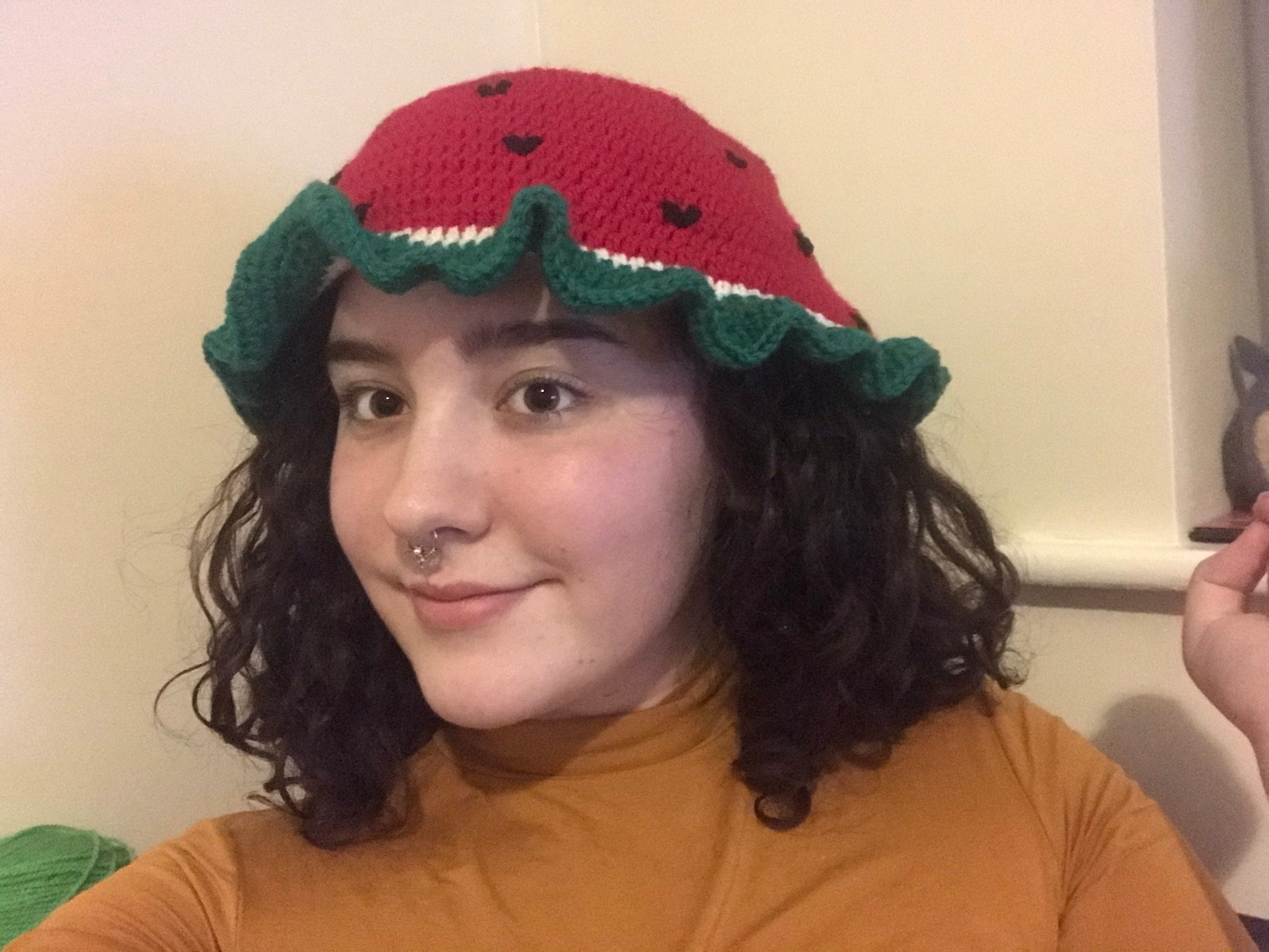 Watermelon crochet bucket hat Etsy