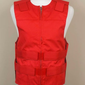 Unisex Red CORDURA® Fabric - Bulletproof Style Motorcycle Vest